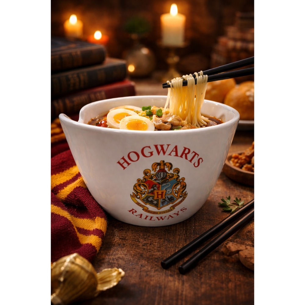 Harry Potter Hogwarts‎ Ramen Bowl 20oz Ceramic Platform 9 3/4 Soup Bowl